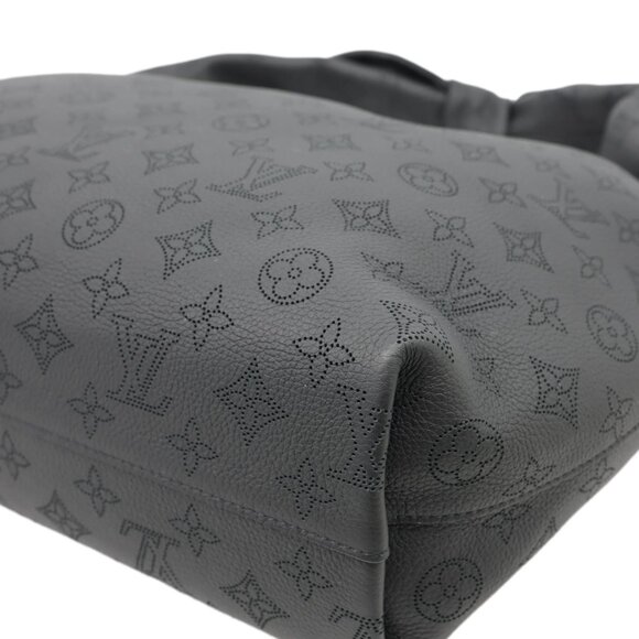Louis Vuitton  Why Knot MM Monogram Mahina Leather Hobo Bag Black - Picture 8 of 13